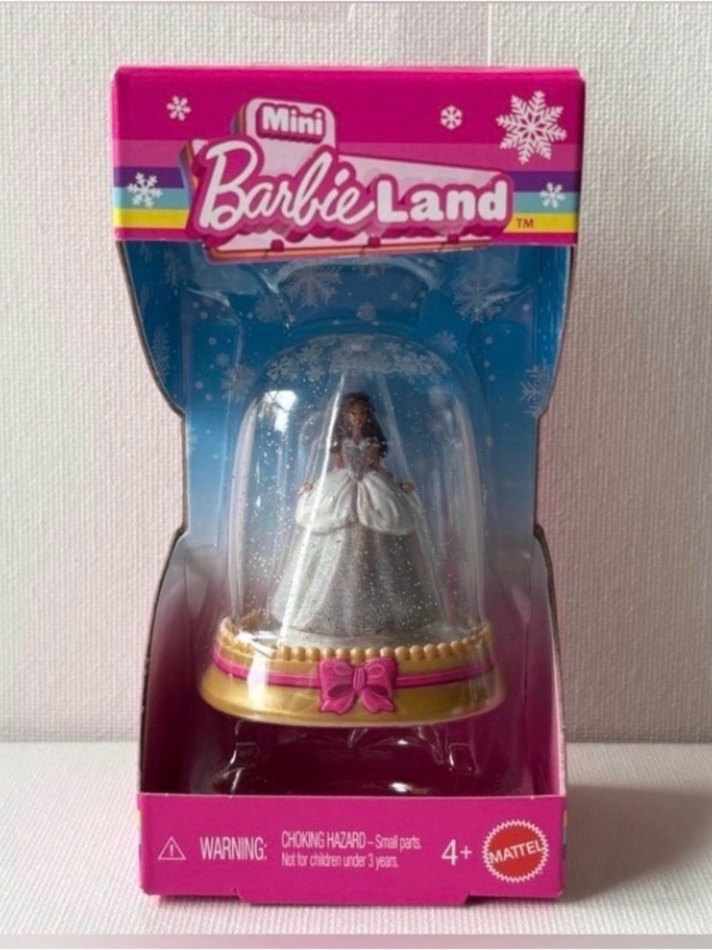 Mini BarbieLand Holiday Mini Doll in Snow Globe Christmas Barbie Cake Topper toy